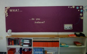 And after 8 years, covering a board with paper is still the hardest thing about being a teacher.