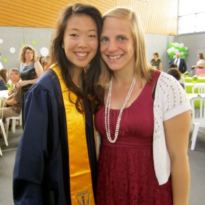 With a dear member of my small group at the Graduation Reception