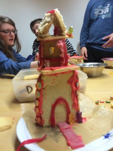 Our sugar cookie castle tower.