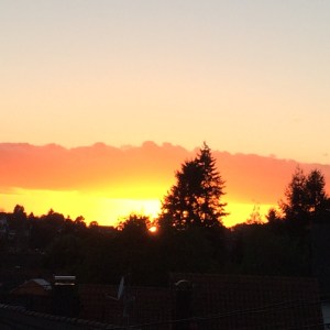 A sunset from our living room window